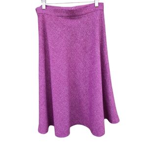 Chadwicks Wool Circle Skirt Size 10 Petite Purple Career Office